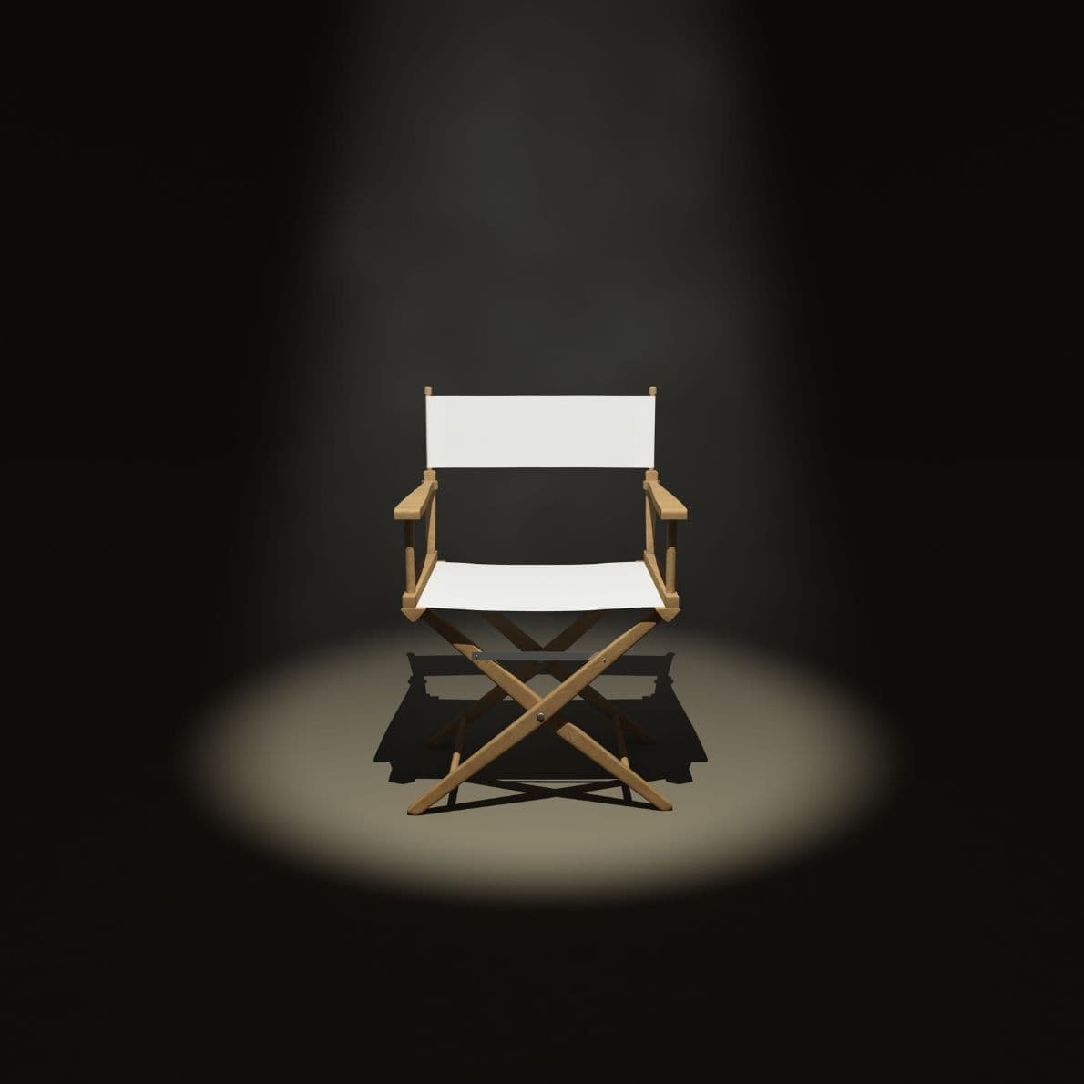 Director chair on a Cinemadio set